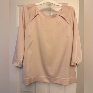 Rose colored blouse from the Limited with rose buttons, 3/4 sleeves - size L